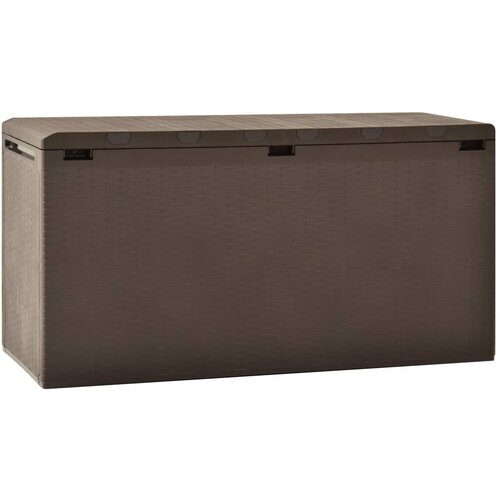 VidaXL Vrtna &amp;scaron;katla za shranjevanje rjava 114x47x60 cm Slike