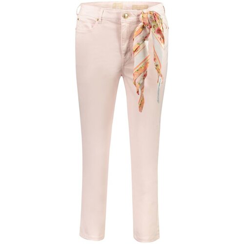 Guess Jeans ženske hlače skinny kroja s pet džepova roza Slike