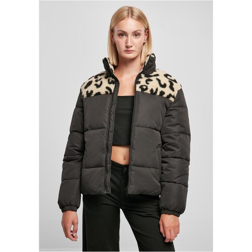 UC Curvy Ladies AOP Sherpa Mixed Puffer Jacket black/sandleo Cene