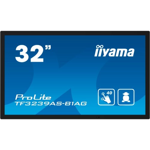 Iiyama LFD TF3239AS-B1AG 32" 12pt Open Frame PCAP interactive large format display 500 cd/m&sup2; 8ms projective capacitive 12 points touch through-glass, temperature sensor with fan control Cene