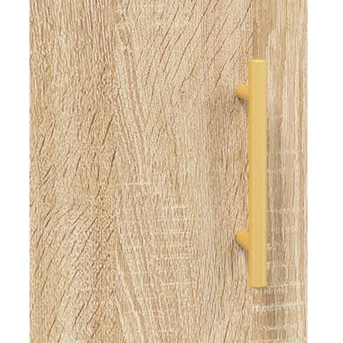  Visoka komoda boja hrasta 69,5 x 31 x 115 cm konstruirano drvo Slike