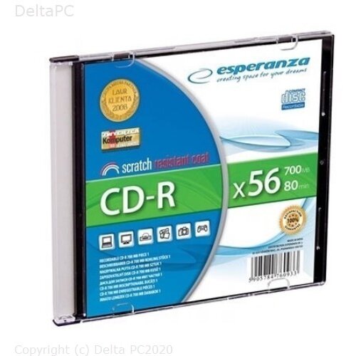  CD-R ESPERANZA SILVER, 700MB, 80min, 52X, SLIM CASE, 2009 Cijene
