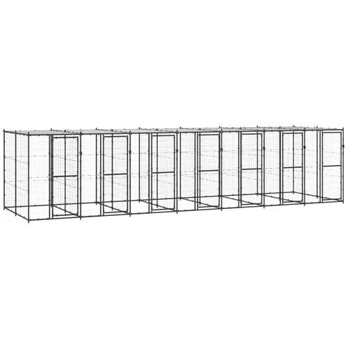  vanjski kavez za pse s krovom čelični 16,94 m²