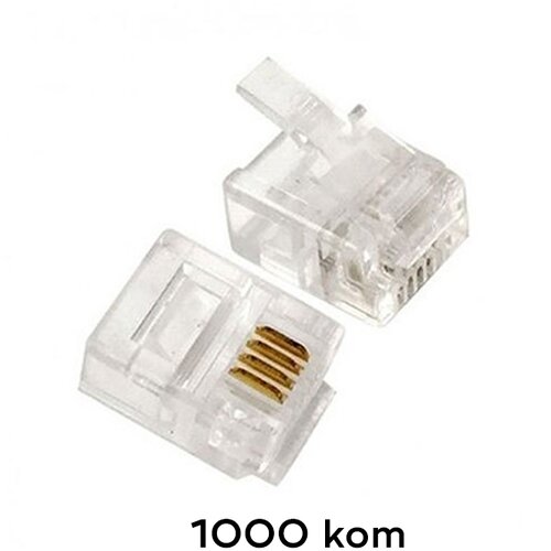  Konektor RJ11 telefonski 6P4C JWD-C13 1000kom Slike