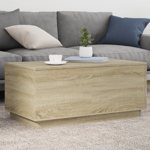 Stolić za kavu s LED svjetlima boja hrasta 90 x 50 x 40 cm Cijene