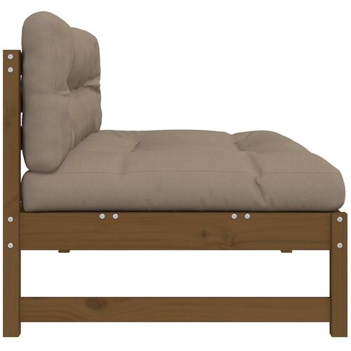  Srednja sofa boja meda 120x80 cm od masivne borovine Smeđa Slike