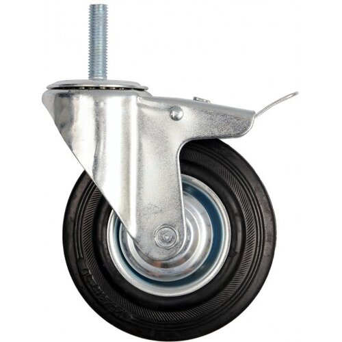 TOYA Vorel zasuka vrtljive črne gumijaste zavore z navojem stebla 125 mm, (21389968) Cene