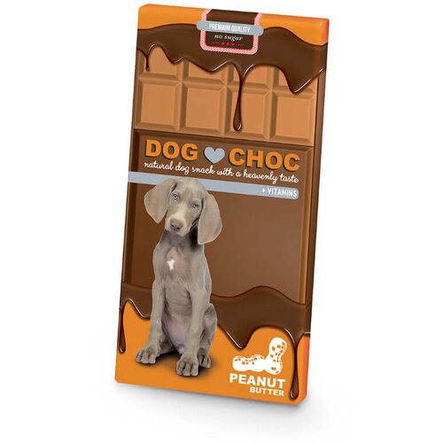 Duvo pasja čokolada dogchoc, z arašidovim maslom - 100 g Cene