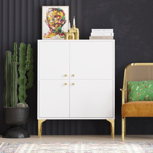 Hanah home komoda celina whitegold console Cene