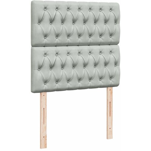 Box spring krevet s madracem svjetlosivi 90x190 cm bar&amp;scaron;unasti Slike