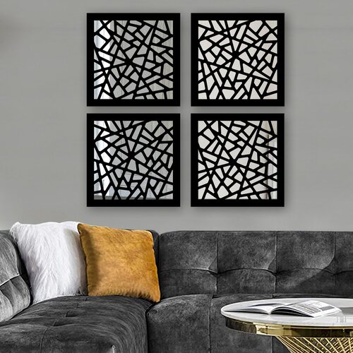 Wallity Set ogledala SYH788848474, crna Cene
