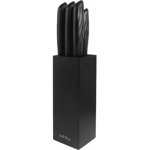 Vialli Design Komplet 5 nožev v črnem držalu Vialli Design Caro