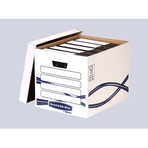 Fellowes 4461001 Spremnik za arhiviranje, karton, Bankers Box Basic Tall, 10 kom/pak, plavo-bijeli Cijene