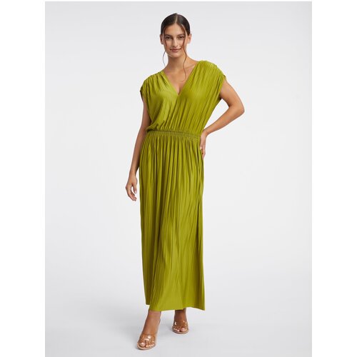 Orsay Green Pleated Maxidresses - Ladies Cijene