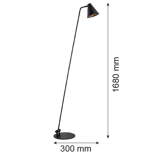  Argon 8003 - Stojeća lampa AVALONE 1xE27/15W/230V crna Slike