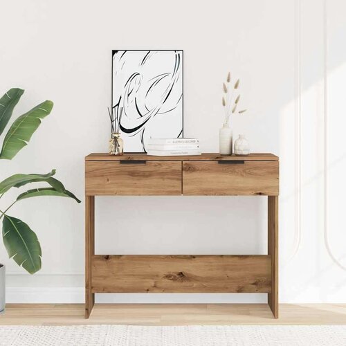  Konzolni stol Artisan hrast 90x36x75 cm izrađeno drvo Slike