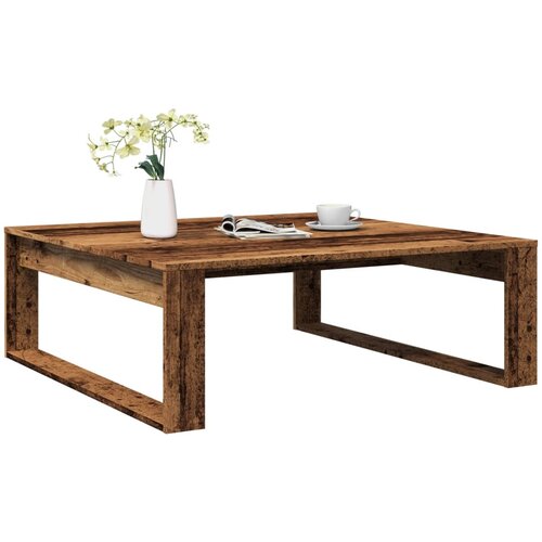 VidaXL Klubska mizica starinski les 100x100x35 cm inženirski les Slike
