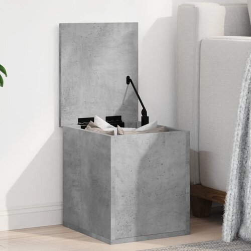 VidaXL Kutija za pohranu boja betona 30 x 35 x 35 cm konstruirano drvo Slike