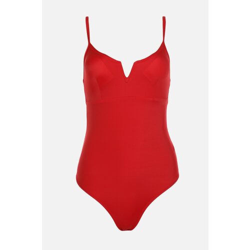 Trendyol Red V-String Swimsuit Cene
