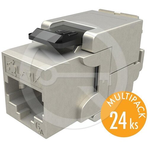 Solarix SXKJ-10G-STP-BK-SA - keystone CAT6A samorezni, multipack 24 kosov Cene