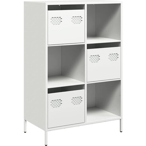 VidaXL Visoka omara bela 68x39x103,5 cm jeklo, (21747071) Slike