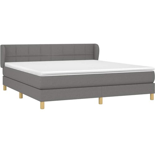  Okvir kreveta s oprugama i madrac svjetlosivi 160x200cm tkanina Slike