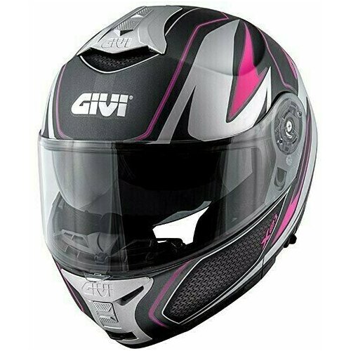 Givi X.21 Challenger Shiver Lady Matt Titanium/Silver/Fuchsia S Kaciga Slike