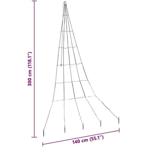VidaXL LED božićno drvce s 168 LED svjetlima Plava 511 cm Metal Slike
