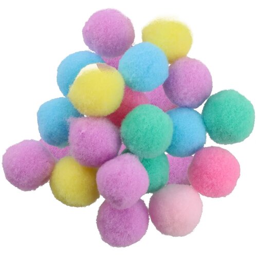 Junior Crafty pom, kraft pom pom, miks, 20mm, 36K Slike