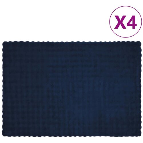 vidaXL Dežnik iz umetnega zajčjega krzna 4 pcs Morsko modra Cene