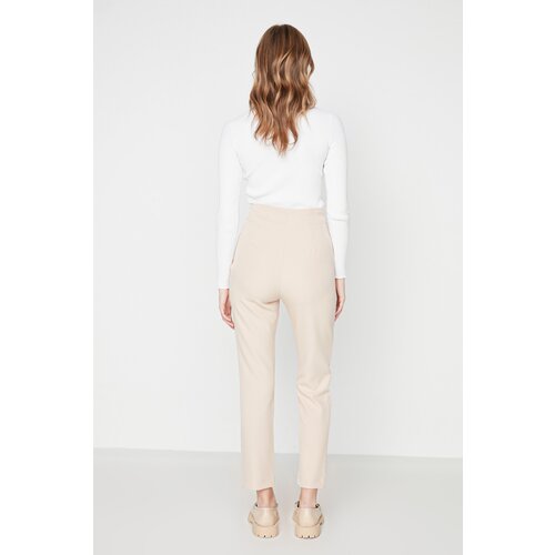 Trendyol Ženske pantalone Basic grey krema Cene