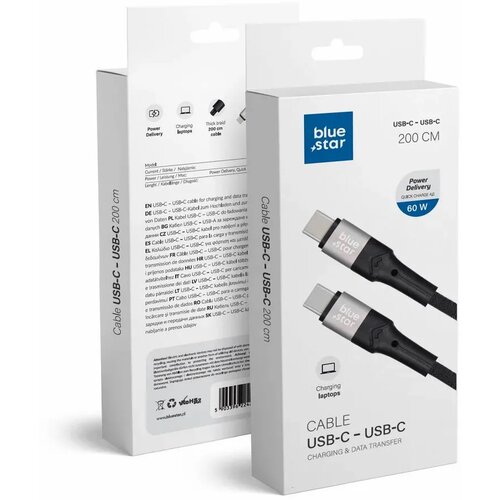 Blue Star Kabal BLUE STAR Type C na Type C 3A 60W 2m crni Cene