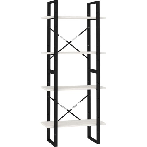  za knjige s 4 razine bijeli 60x30x140 cm od borovine Slike