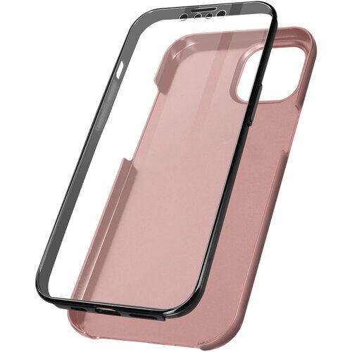 AVIZAR Trdo kovinsko zašcitno ohišje mehko na dotik za iPhone 13 Pro s polno sprednjo in zadnjo stranjo - rožnato zlato, (20717631) Cene
