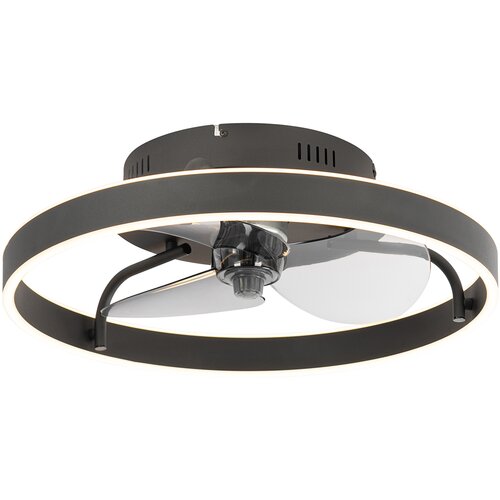 QAZQA Stropni ventilator črn z LED z daljinskim upravljalnikom - Maddy Cene