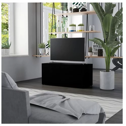  TV omarica črna 80x34x36 cm iverna plošča