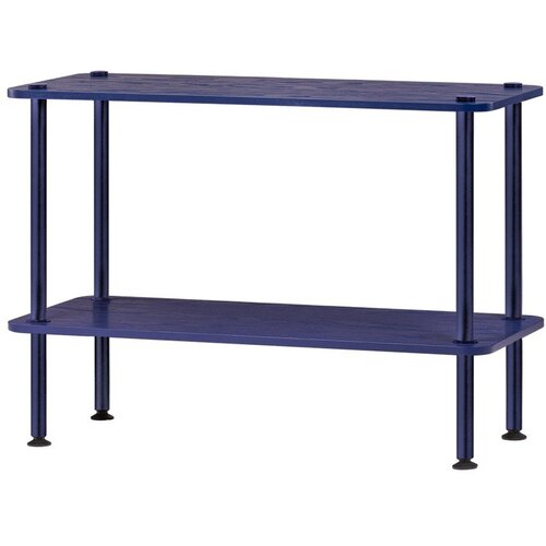 noo.ma Plavi regal u dekoru hrasta 80x54,5x35 cm Teidi &ndash; Cijene