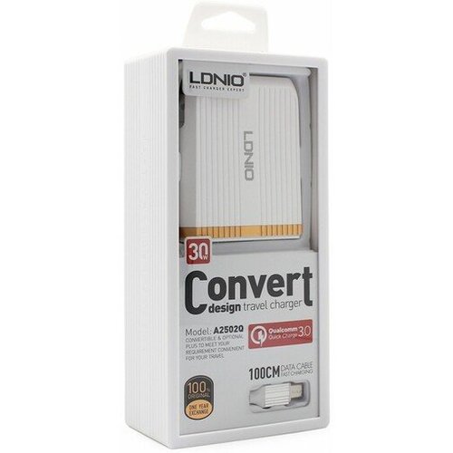 Ldnio komplet adapter A2502Q 220V 2X usb 1X qc 3.0 1x 2,4A + micro kabel Cijene