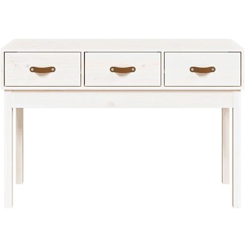  Konzolni stol bijeli 114 x 40 x 75 cm od masivne borovine Slike