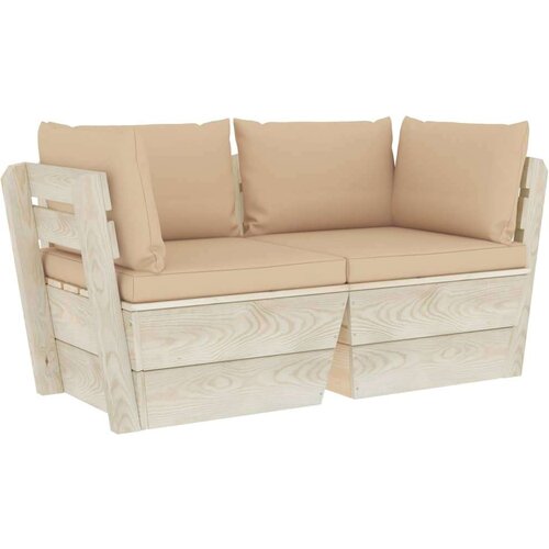  Vrtni dvosjed od paleta od smrekovine s jastucima Cijene