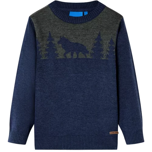  Dječji džemper pleteni modri 104