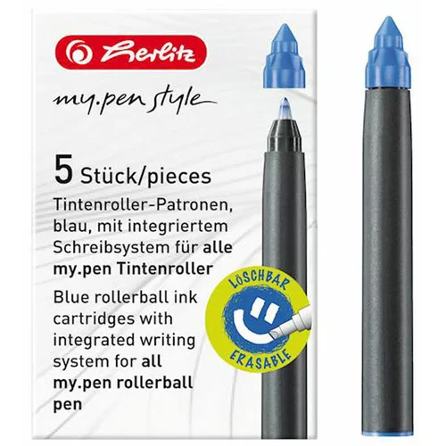  Črnilni vložek Herlitz My Pen, modra, 5 kosov