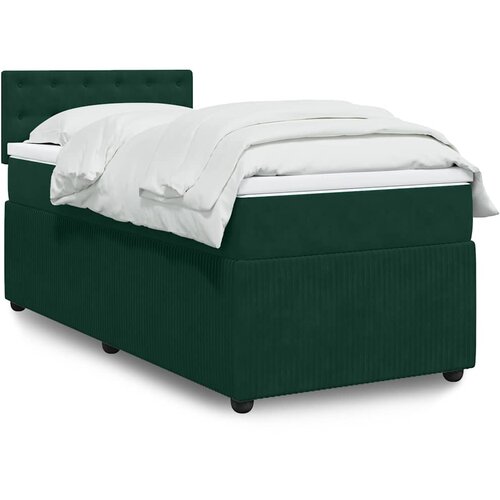 Box spring krevet s madracem tamnozeleni 90x190 cm bar&scaron;unasti Cijene