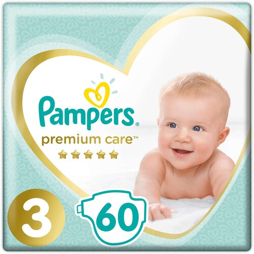 Pampers pleničke premium care velikost 3 (6-10 kg) 60 kosov Cene