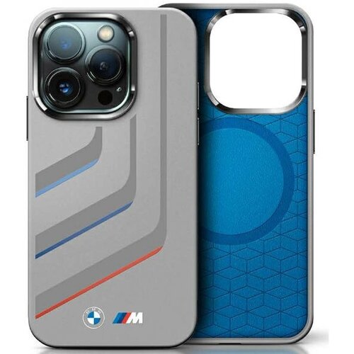 BMW SILIKONSKI OVITEK TURNING LINES ZA MAGSAFE ZA IPHONE 16 PRO MAX SIVA, (21897476) Cene