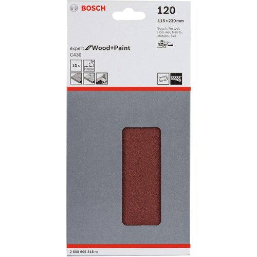 Bosch brusni list C430, 115 x 230mm - granulacija 120; pakovanje od 10 komada (2608605318) Slike