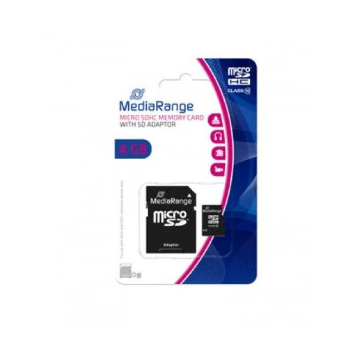 Mediarange 4GB MICRO SDHC+ADAPT.C10 Cene