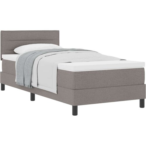  Krevet na opruge s dušekom Taupe 100x200 cm Tkanina Cene