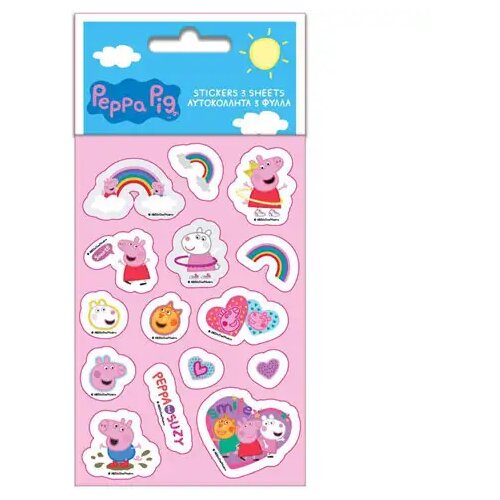 Luna Set naljepnica Peppa Pig i prijatelji 8x12cm 5 listova Cene