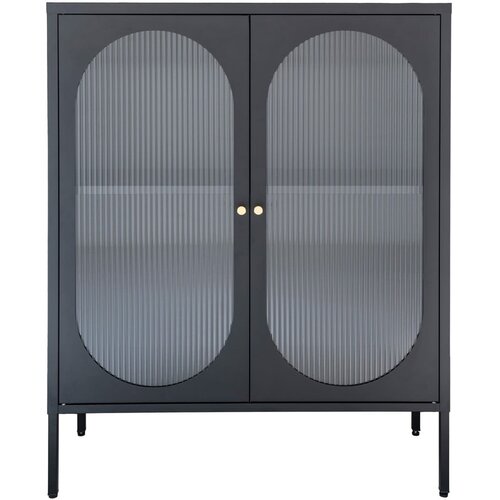 House Nordic Crna metalna vitrina 90x110 cm Adelaide – Cene